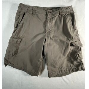 The North Face Mens 32 Cargo Shorts Brown Ripstop 10.5" inseam